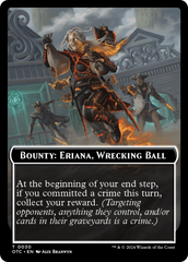 Bounty: Eriana, Wrecking Ball // Bounty Rules Double-Sided Token [Outlaws of Thunder Junction Commander Tokens] | Game Grid - Logan