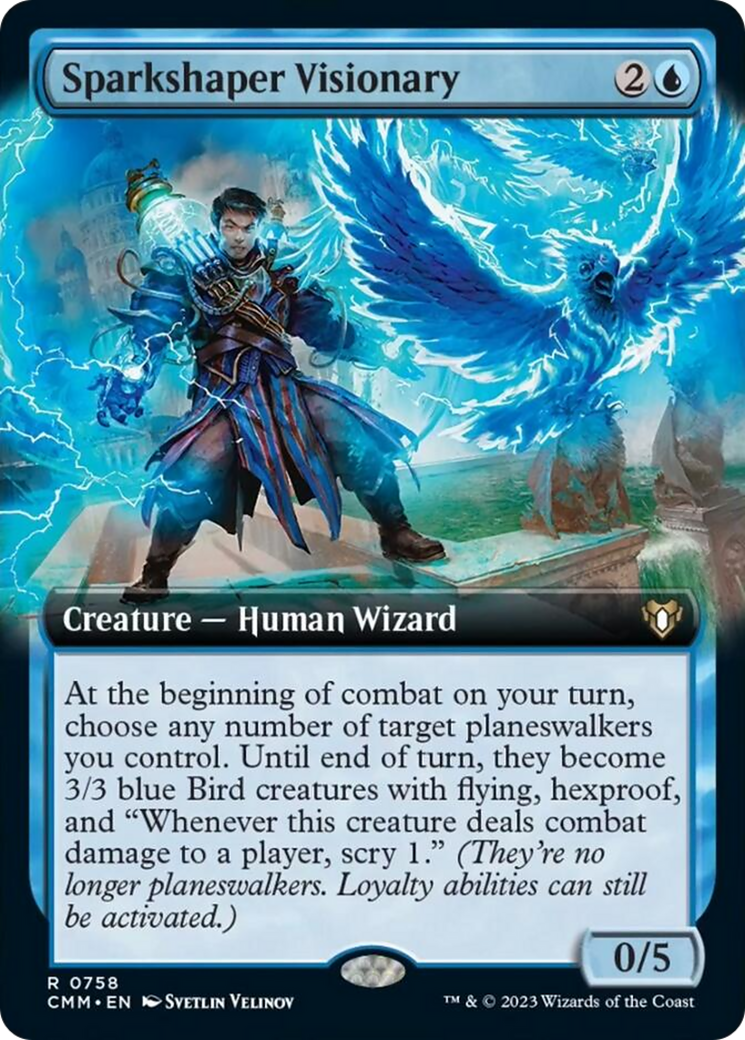 Sparkshaper Visionary (Extended Art) [Commander Masters] | Game Grid - Logan