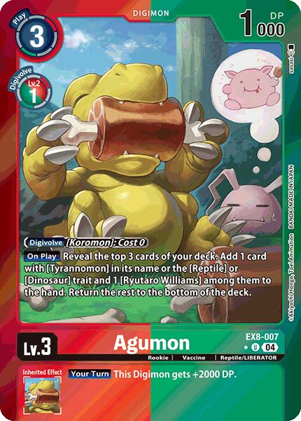 Agumon [EX8-007] - EX8-007 (Limited Foil) [Chain of Liberation] | Game Grid - Logan