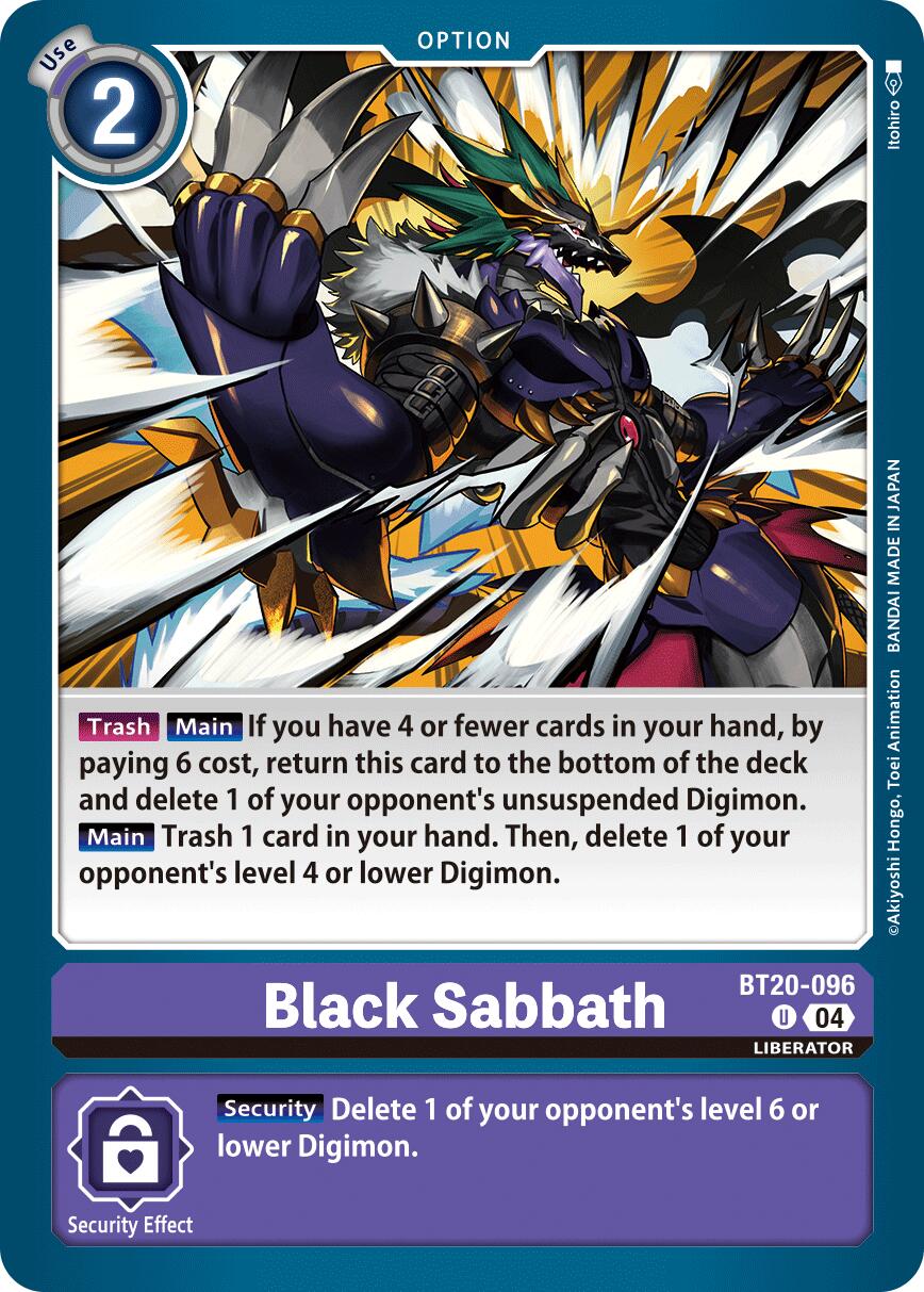 Black Sabbath [BT20-096] [Release Special Booster Ver.2.5] | Game Grid - Logan