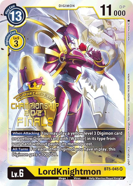 LordKnightmon [BT5-045] (2021 Championship Finals Event Pack Alt-Art Gold Stamp Set) [Battle of Omni Promos] | Game Grid - Logan