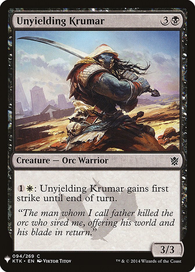 Unyielding Krumar [Mystery Booster] | Game Grid - Logan