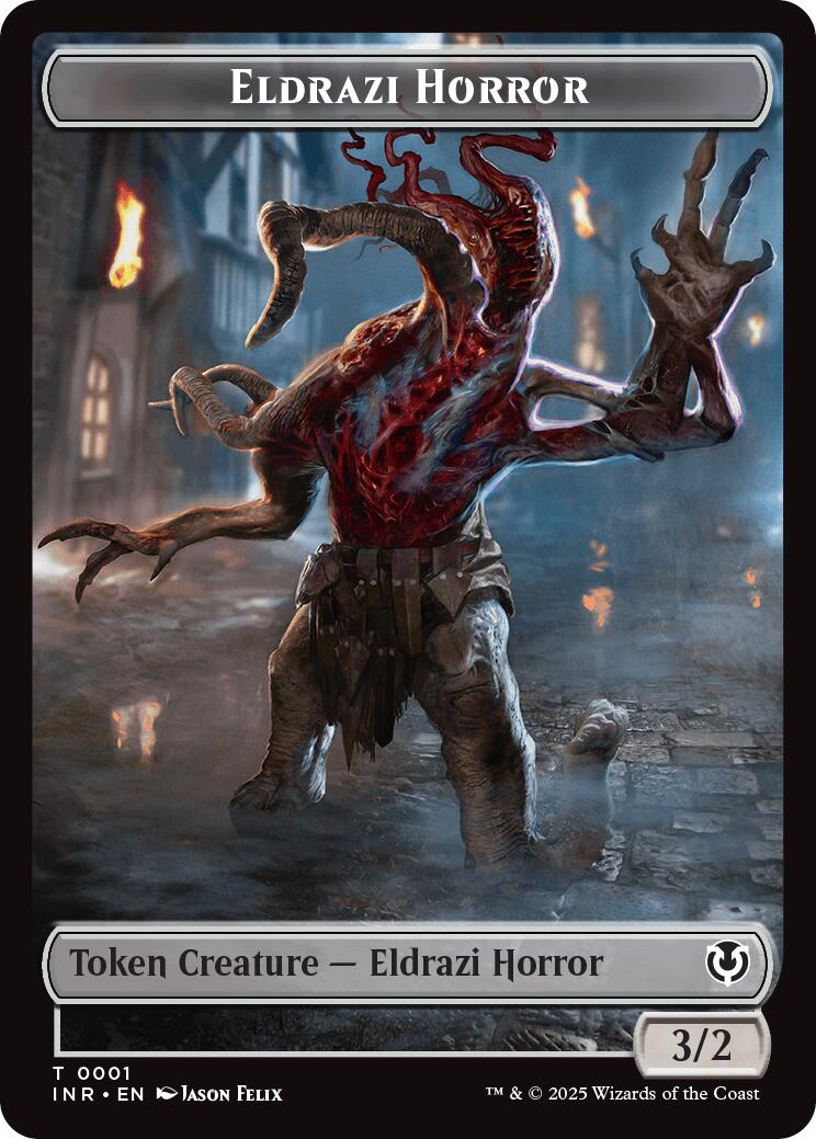 Eldrazi Horror // Human Soldier (0003) Double-Sided Token [Innistrad Remastered Tokens] | Game Grid - Logan