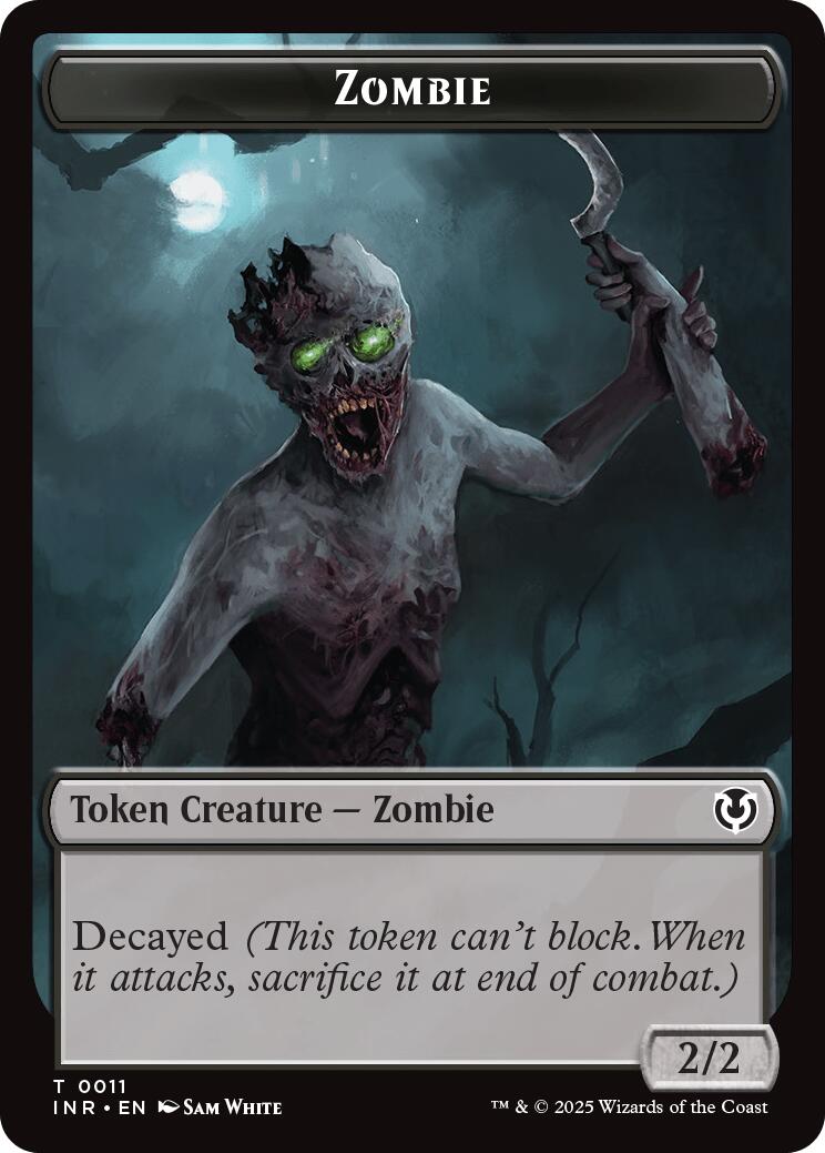Zombie (0011) // Zombie (0012) Double-Sided Token [Innistrad Remastered Tokens] | Game Grid - Logan