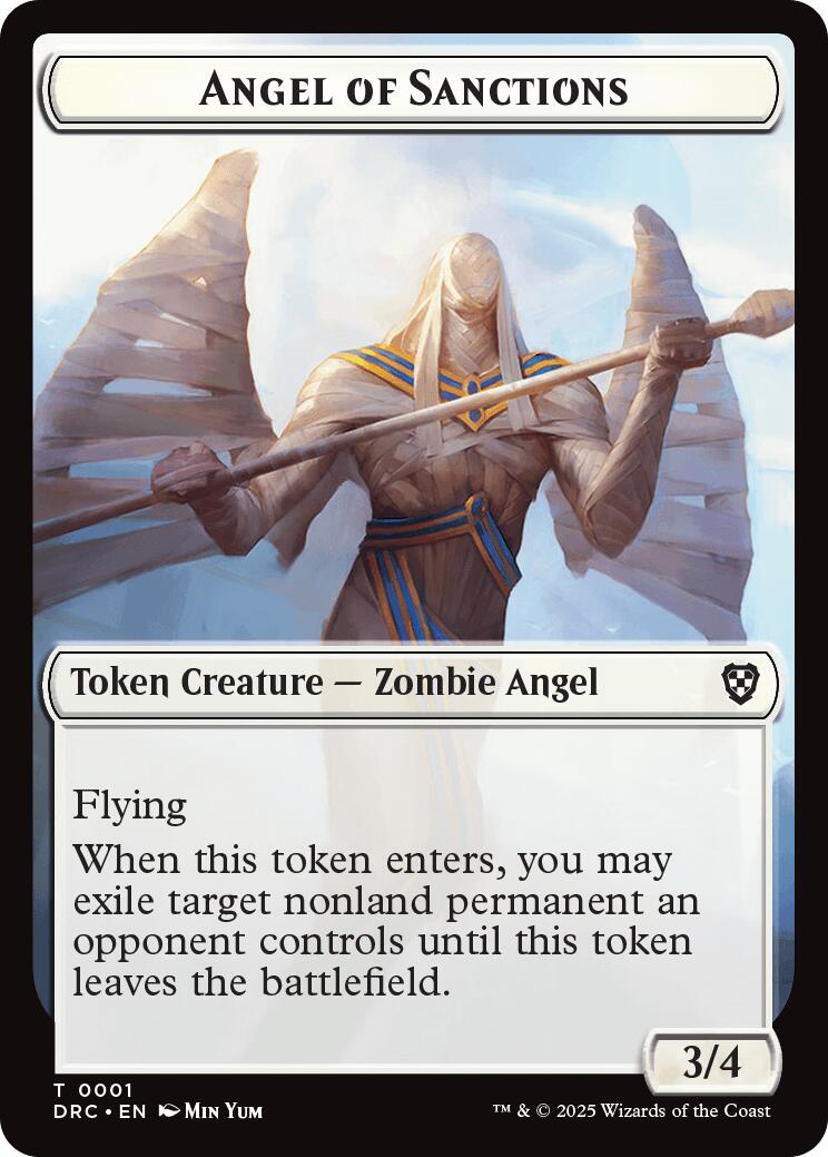 Angel of Sanctions // Zombie (0003) Double-Sided Token [Aetherdrift Tokens] | Game Grid - Logan