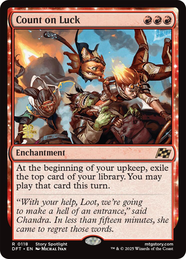 Count on Luck [Aetherdrift Prerelease Promos] | Game Grid - Logan