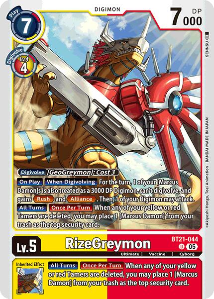 RizeGreymon [BT21-044] [World Convergence] | Game Grid - Logan