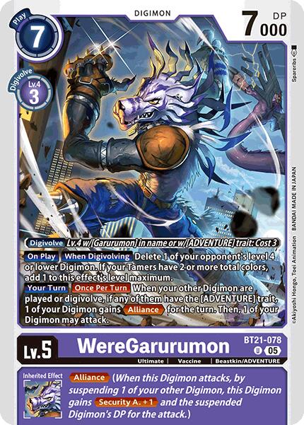 WereGarurumon [BT21-078] [World Convergence] | Game Grid - Logan