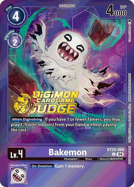 Bakemon [BT20-068] (Judge Pack 2025 Wave 1) [Release Special Booster Ver.2.5 Promos] | Game Grid - Logan