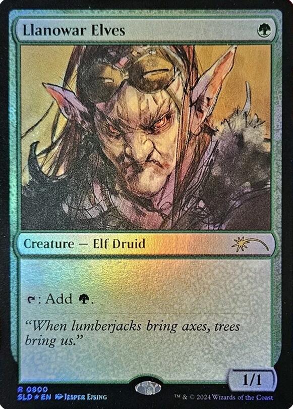 Llanowar Elves (0800) (Rainbow Foil) [Secret Lair Drop Series] | Game Grid - Logan