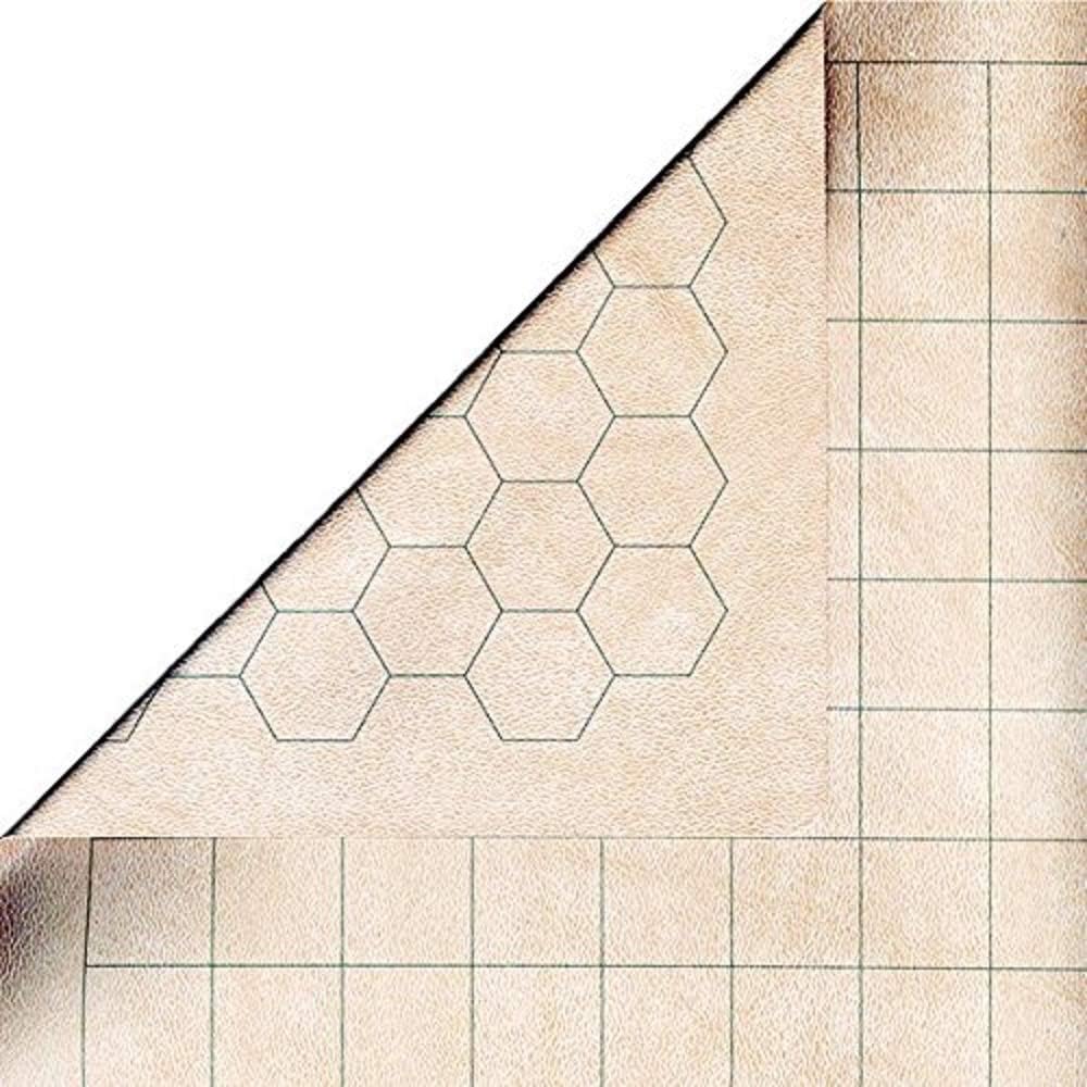 Reversible Megamat: 1" Squares & Hexes | Game Grid - Logan