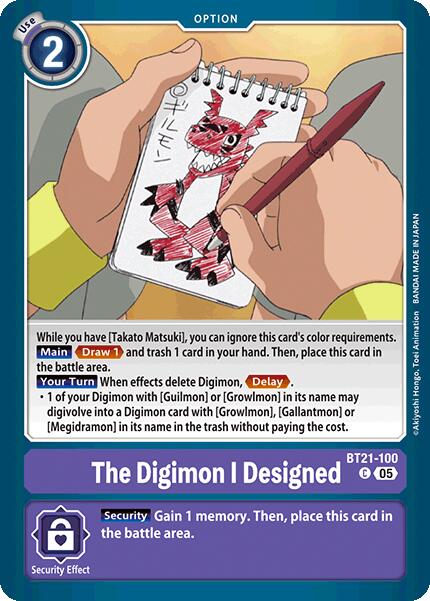 The Digimon I Designed [BT21-100] [World Convergence] | Game Grid - Logan