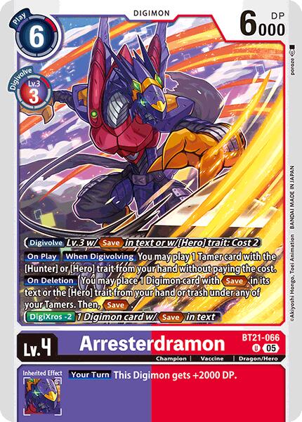 Arresterdramon [BT21-066] [World Convergence] | Game Grid - Logan
