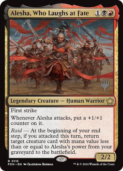 Alesha, Who Laughs at Fate (Promo Pack) [Foundations Promos] | Game Grid - Logan