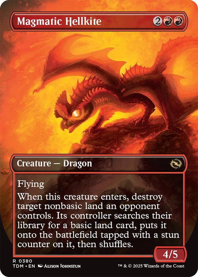 Magmatic Hellkite (Borderless) [Tarkir: Dragonstorm] | Game Grid - Logan