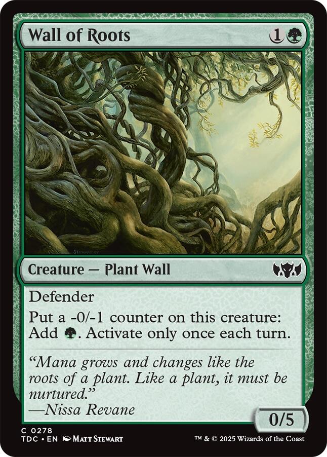 Wall of Roots [Tarkir: Dragonstorm Commander] | Game Grid - Logan