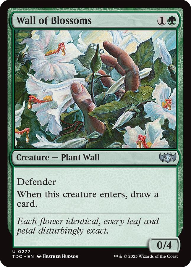 Wall of Blossoms [Tarkir: Dragonstorm Commander] | Game Grid - Logan