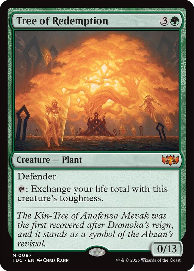 Tree of Redemption [Tarkir: Dragonstorm Commander] | Game Grid - Logan