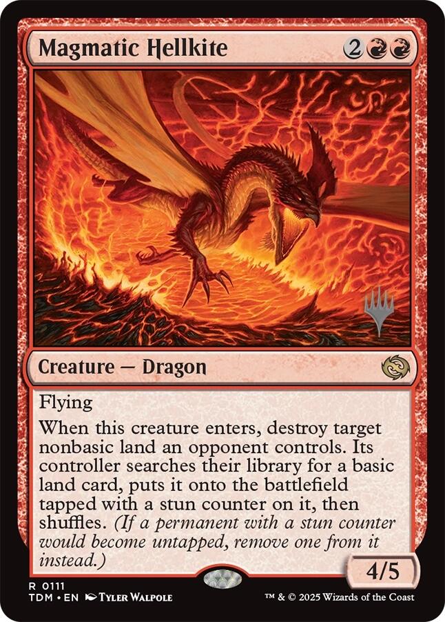 Magmatic Hellkite [Tarkir: Dragonstorm Promos] | Game Grid - Logan