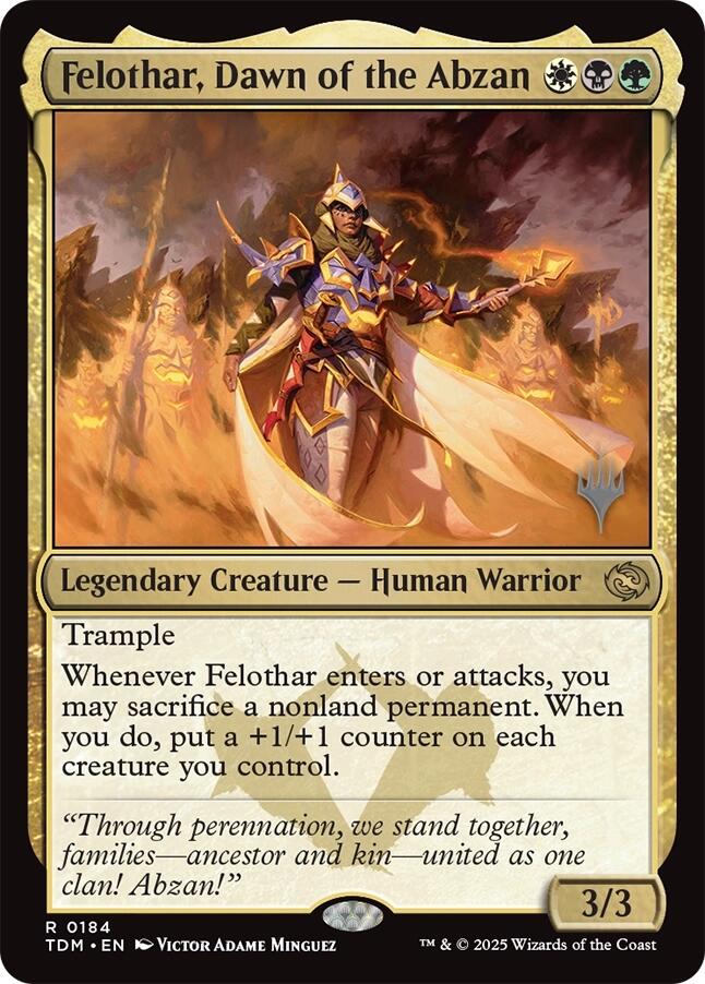 Felothar, Dawn of the Abzan [Tarkir: Dragonstorm Promos] | Game Grid - Logan