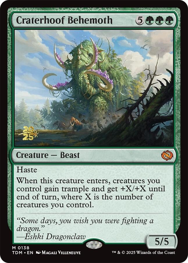 Craterhoof Behemoth [Tarkir: Dragonstorm Prerelease Promos] | Game Grid - Logan