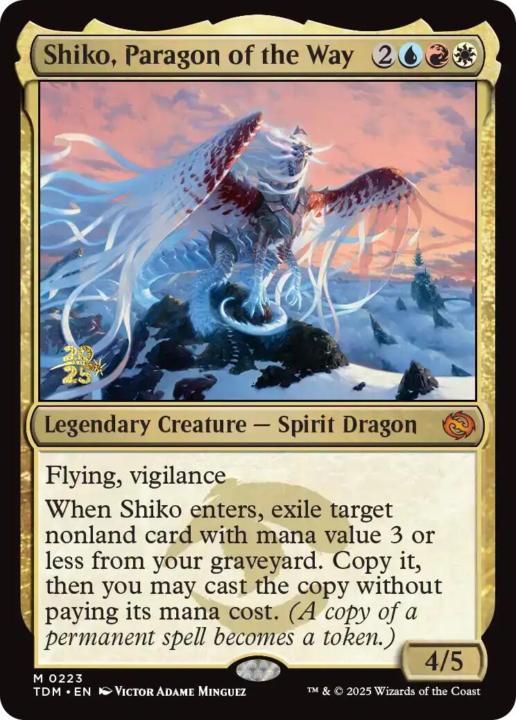 Shiko, Paragon of the Way [Tarkir: Dragonstorm Prerelease Cards] | Game Grid - Logan