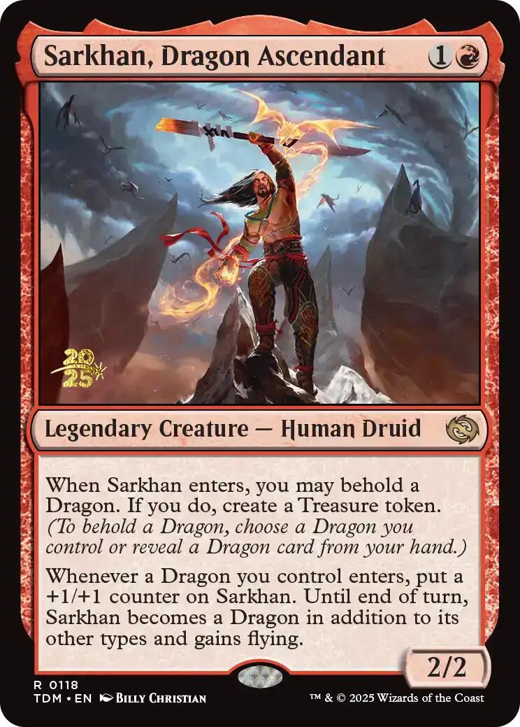Sarkhan, Dragon Ascendant [Tarkir: Dragonstorm Prerelease Promos] | Game Grid - Logan