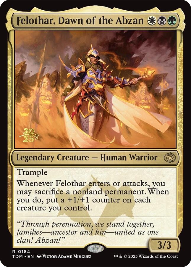 Felothar, Dawn of the Abzan [Tarkir: Dragonstorm Prerelease Promos] | Game Grid - Logan
