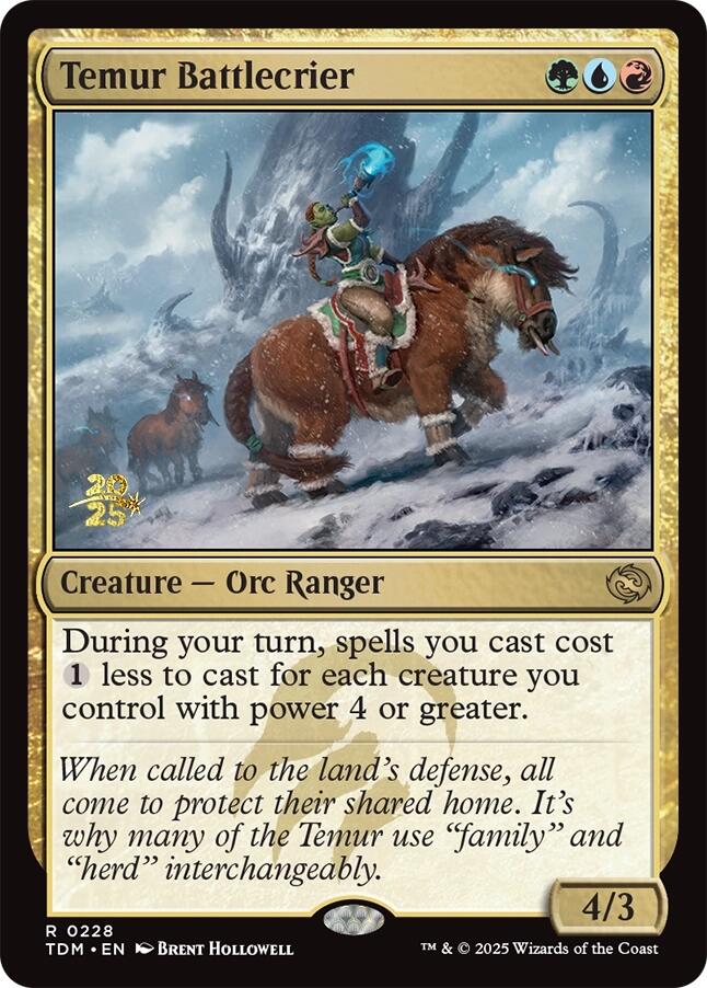 Temur Battlecrier [Tarkir: Dragonstorm Prerelease Promos] | Game Grid - Logan