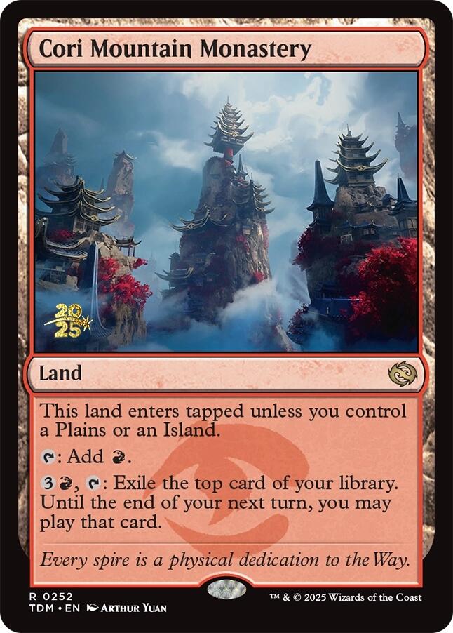 Cori Mountain Monastery [Tarkir: Dragonstorm Prerelease Cards] | Game Grid - Logan