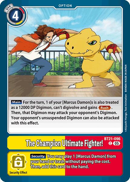 The Champion Ultimate Fighter! [BT21-096] [World Convergence] | Game Grid - Logan