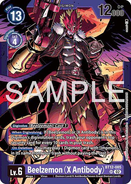 Beelzemon [BT12-085] (X Antibody) (Limited Card Pack -Billion Bullet-) [Limited Card Pack -Billion Bullet-] | Game Grid - Logan