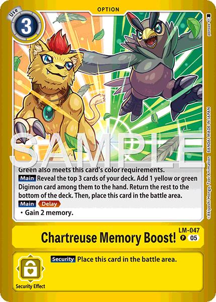 Chartreuse Memory Boost! [LM-047] (Limited Card Pack -Billion Bullet-) [Limited Card Pack -Billion Bullet-] | Game Grid - Logan