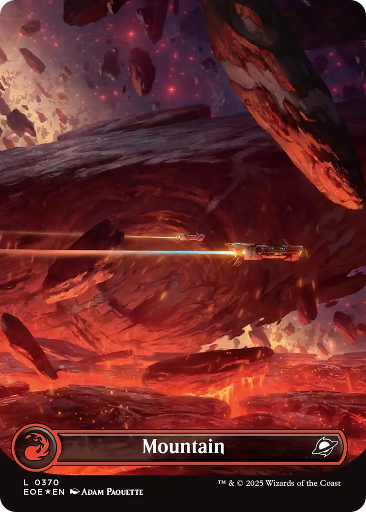 Mountain (0370) (Borderless) (Galaxy Foil) [Edge of Eternities] | Game Grid - Logan