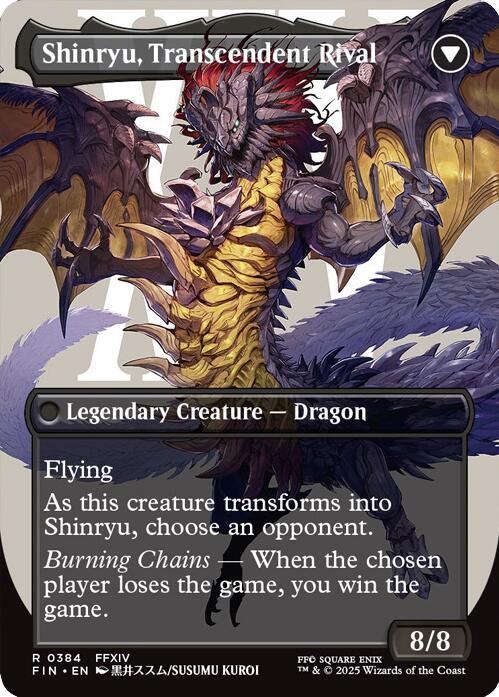 Zenos yae Galvus // Shinryu, Transcendent Rival (Borderless) [FINAL FANTASY] | Game Grid - Logan