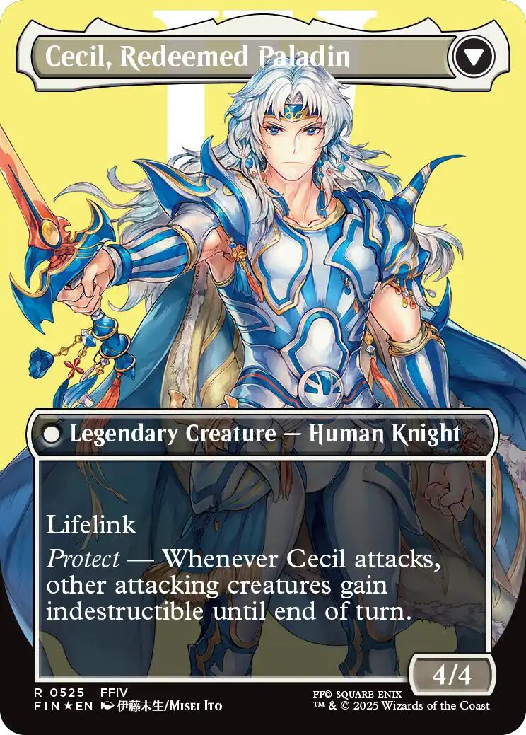 Cecil, Dark Knight // Cecil, Redeemed Paladin (Borderless) (Surge Foil) [FINAL FANTASY] | Game Grid - Logan