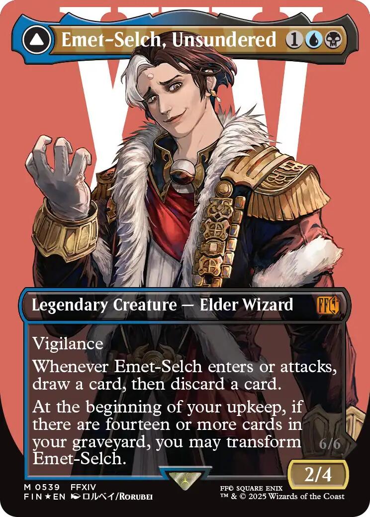 Emet-Selch, Unsundered // Hades, Sorcerer of Eld (Borderless) (Surge Foil) [FINAL FANTASY] | Game Grid - Logan