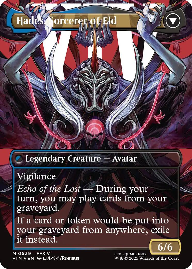 Emet-Selch, Unsundered // Hades, Sorcerer of Eld (Borderless) (Surge Foil) [FINAL FANTASY] | Game Grid - Logan