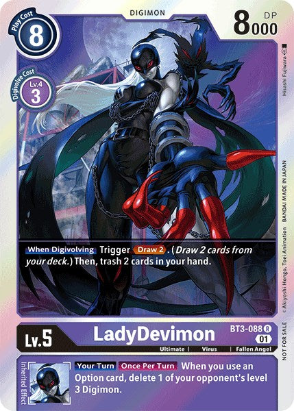 LadyDevimon [BT3-088] (Official Tournament Pack Vol.4) [Release Special Booster Promos] | Game Grid - Logan