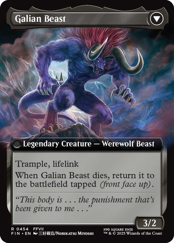 Vincent Valentine // Galian Beast (Extended Art) [FINAL FANTASY] | Game Grid - Logan