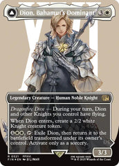 Dion, Bahamut's Dominant // Bahamut, Warden of Light (Borderless) (Surge Foil) [FINAL FANTASY] | Game Grid - Logan