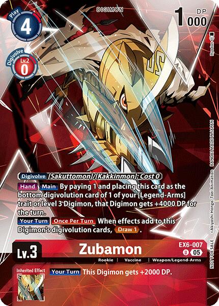 Zubamon [EX6-007] (Box Topper) [Versus Monsters] | Game Grid - Logan