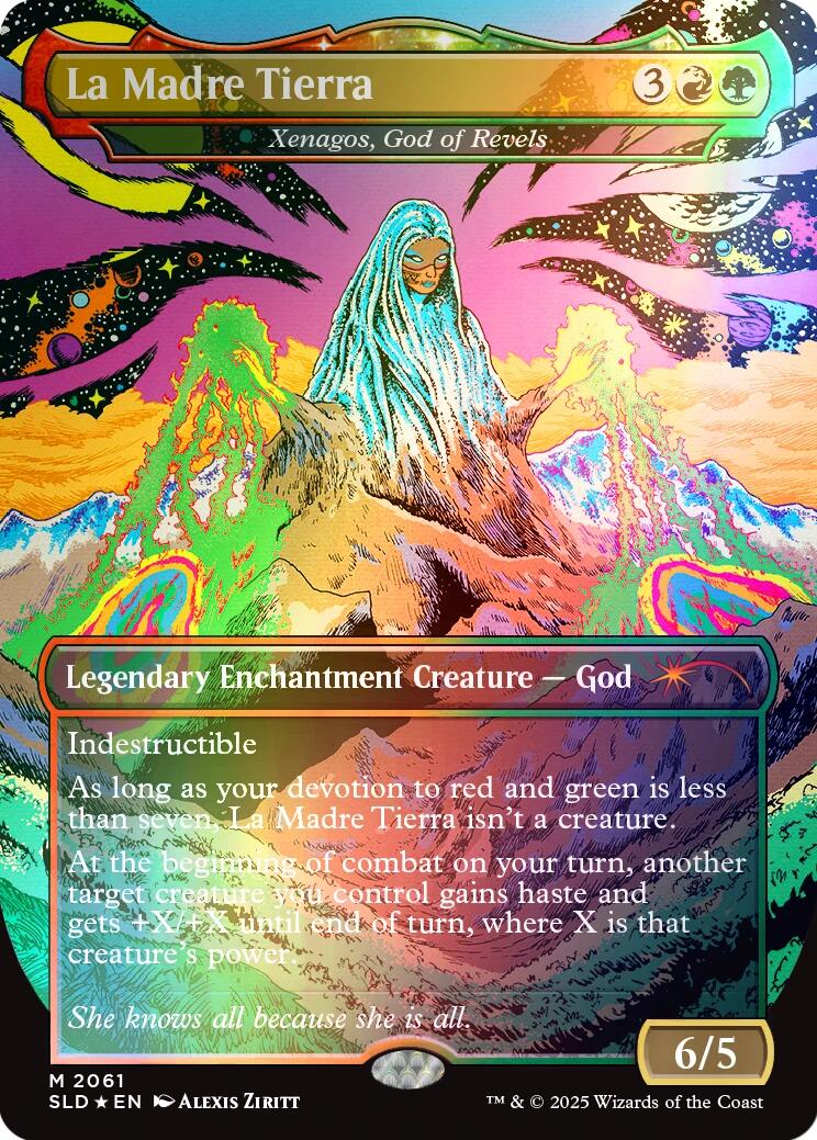 La Madre Tierra - Xenagos, God of Revels (Rainbow Foil) [Secret Lair Drop Series] | Game Grid - Logan