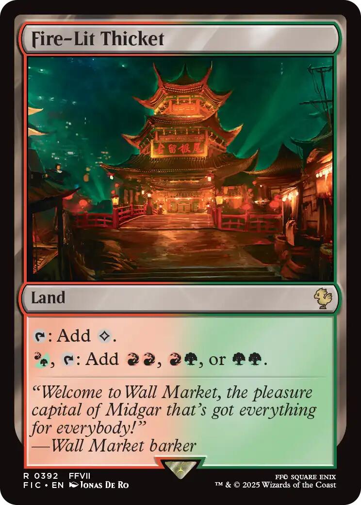 Fire-Lit Thicket (Surge Foil) [FINAL FANTASY Commander] | Game Grid - Logan