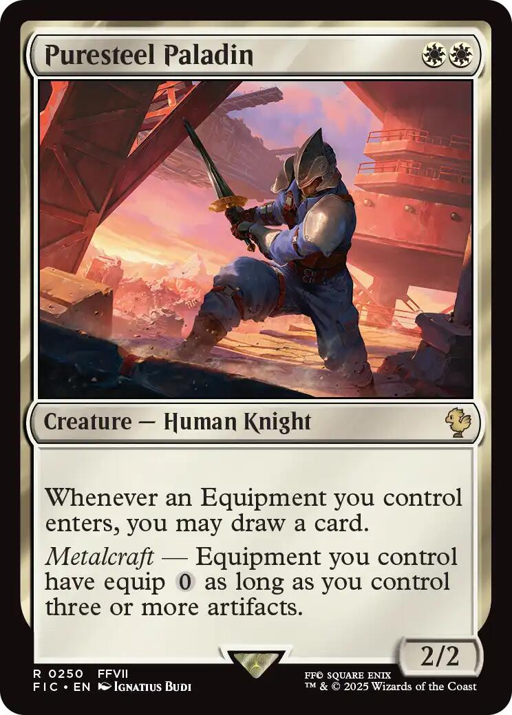 Puresteel Paladin (Surge Foil) [FINAL FANTASY Commander] | Game Grid - Logan