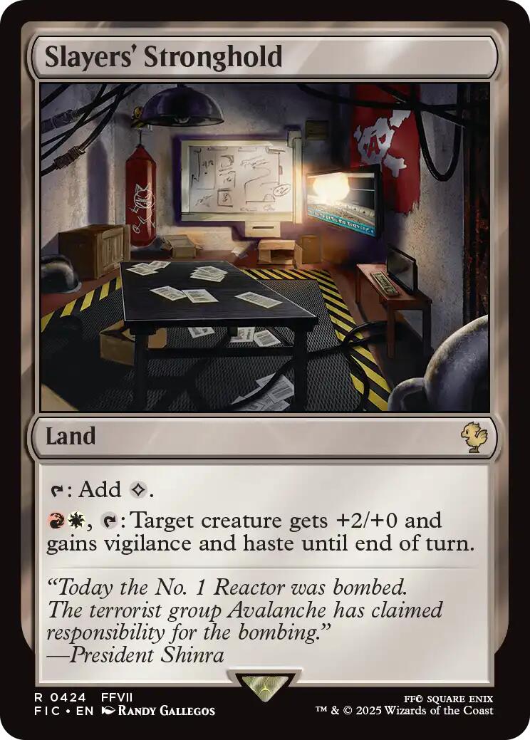 Slayers' Stronghold (Surge Foil) [FINAL FANTASY Commander] | Game Grid - Logan