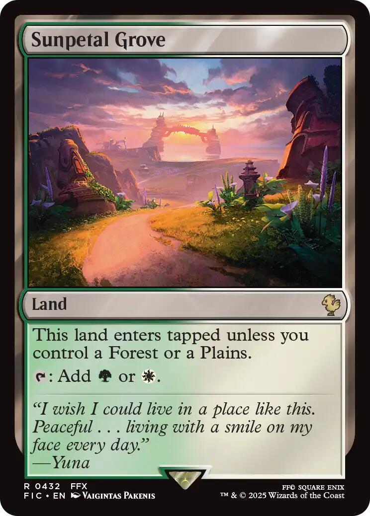 Sunpetal Grove (Surge Foil) [FINAL FANTASY Commander] | Game Grid - Logan