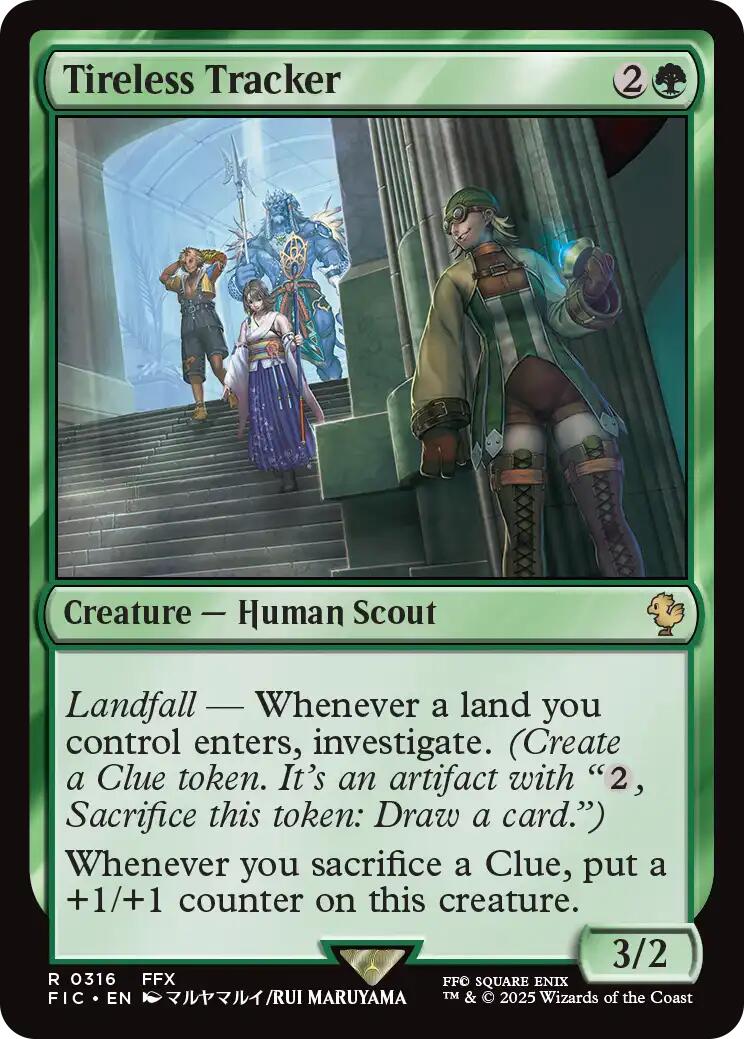 Tireless Tracker (Surge Foil) [FINAL FANTASY Commander] | Game Grid - Logan