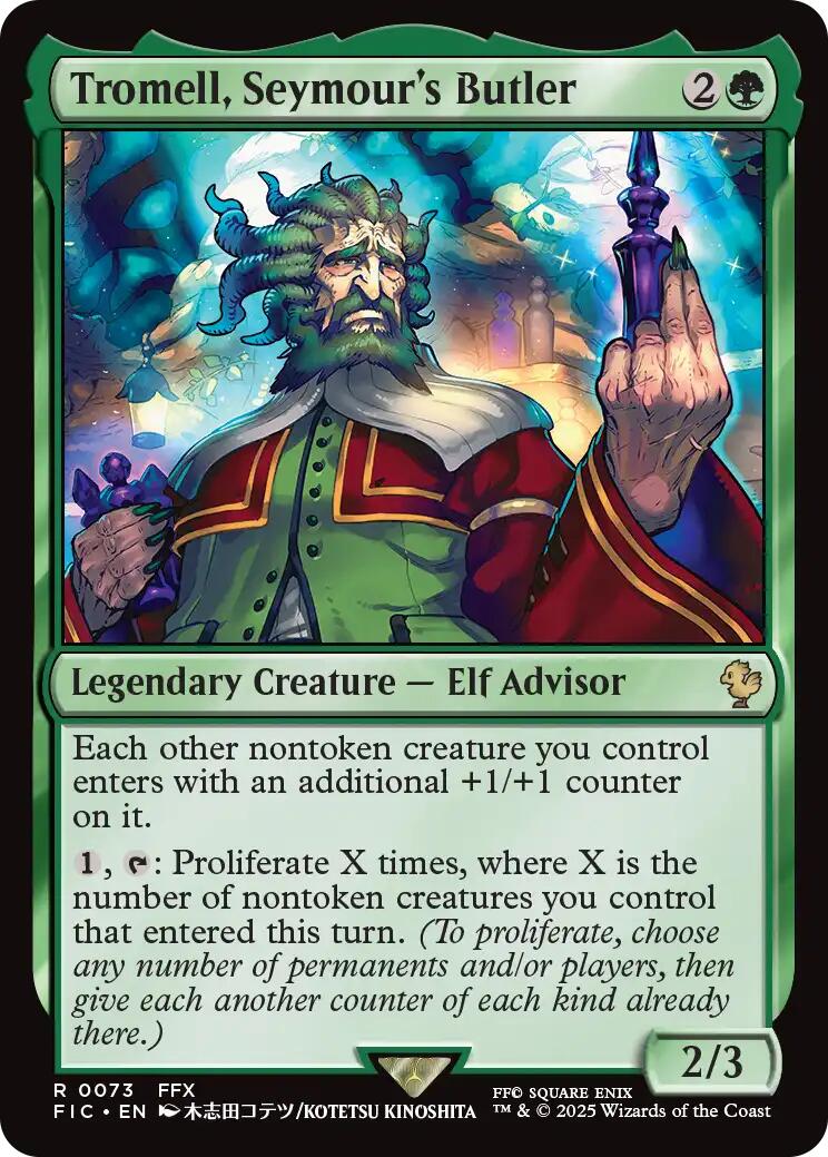 Tromell, Seymour's Butler (Surge Foil) [FINAL FANTASY Commander] | Game Grid - Logan