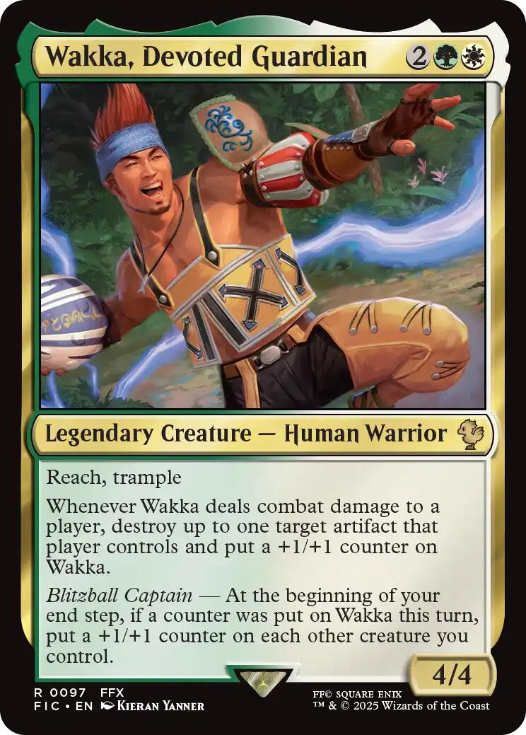 Wakka, Devoted Guardian (Surge Foil) [FINAL FANTASY Commander] | Game Grid - Logan